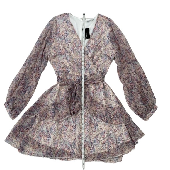 A Love Like You South Moon Under Floral Ruffle Waist Tie Long Sleeve Dress - Picture 9 of 15